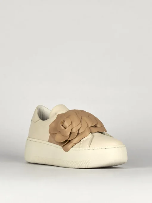 Sneakers pelle beige