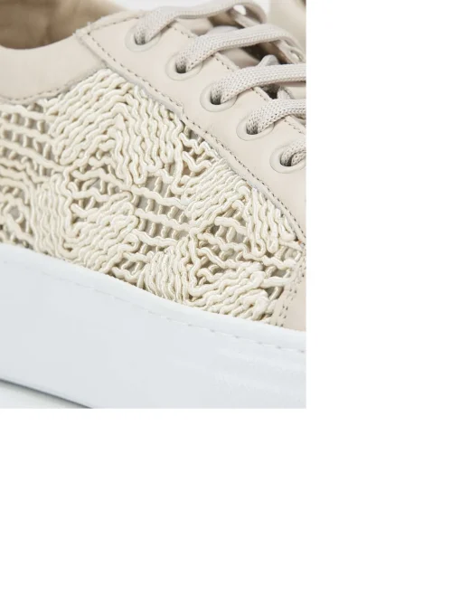 Sneakers pelle beige