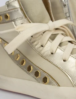 Sneakers pelle beige