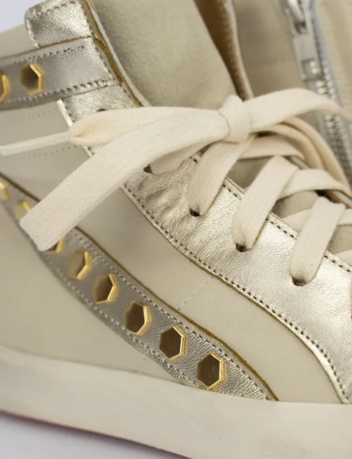 Sneakers pelle beige