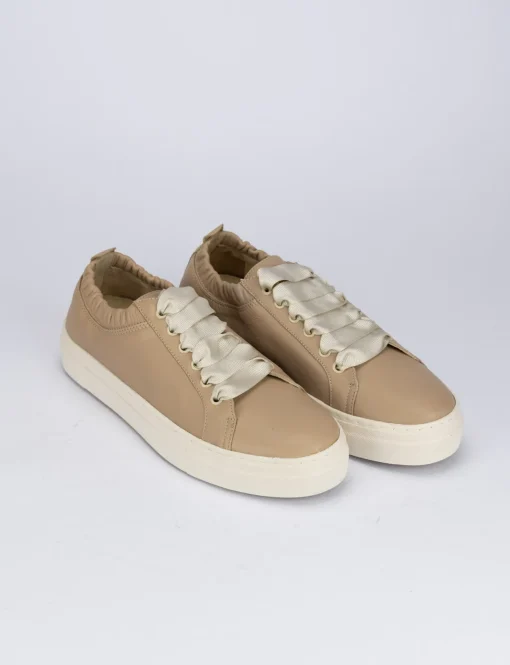 Sneakers pelle beige