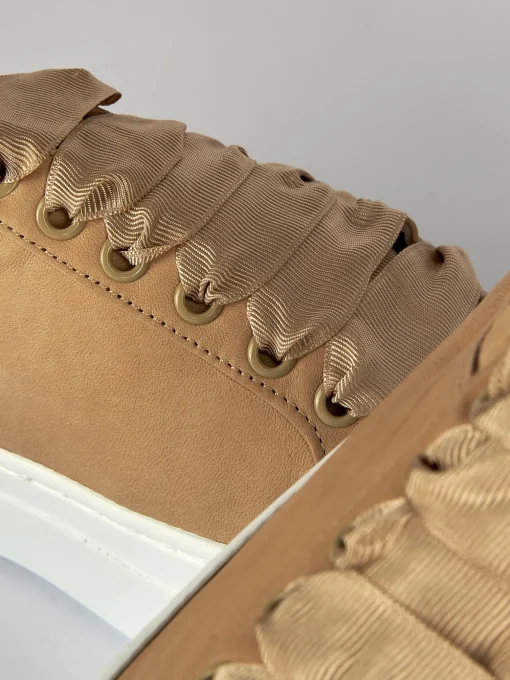 Sneakers pelle beige