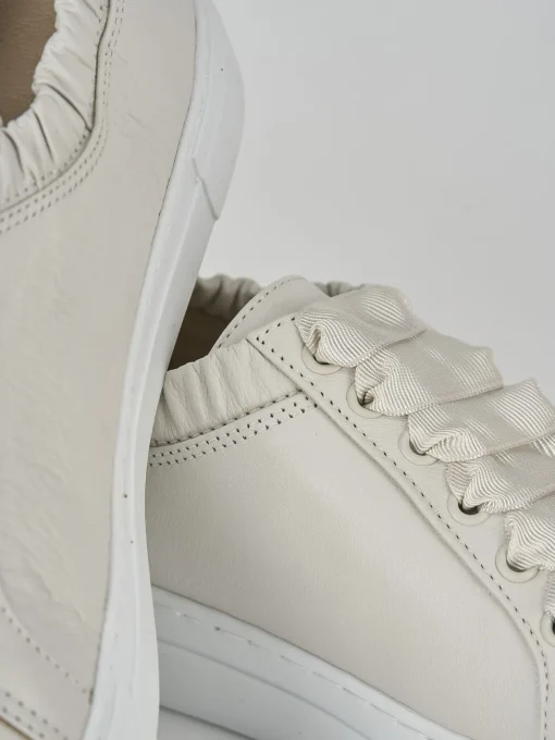 Sneakers pelle beige