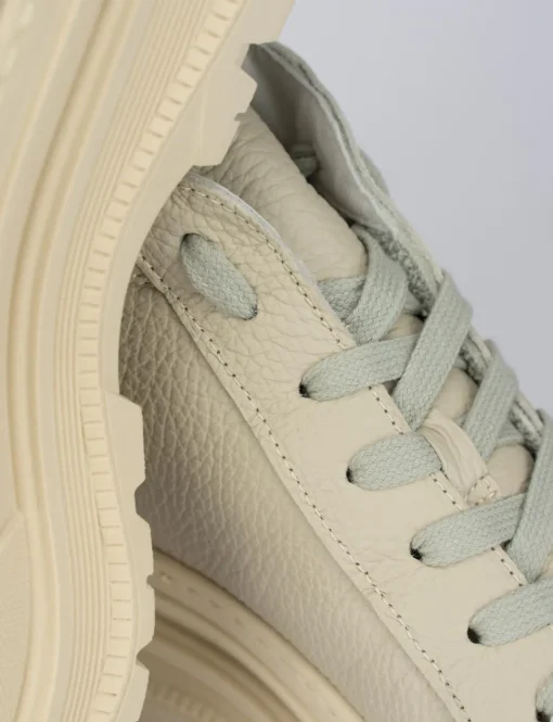 Sneakers pelle beige