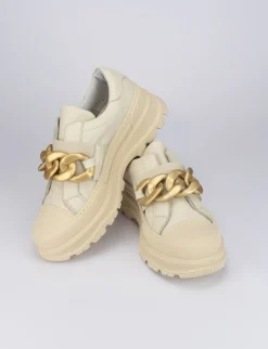 Sneakers pelle beige
