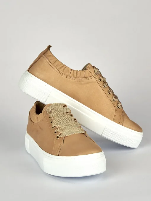 Sneakers pelle beige