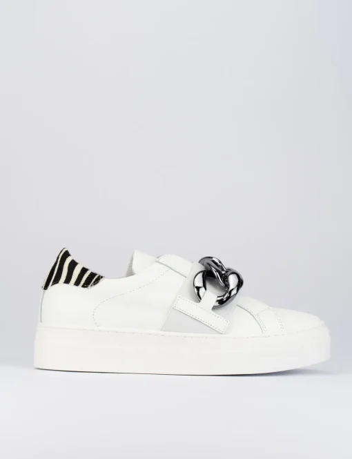 Sneakers pelle bianco