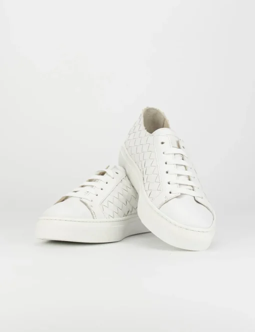 Sneakers pelle bianco