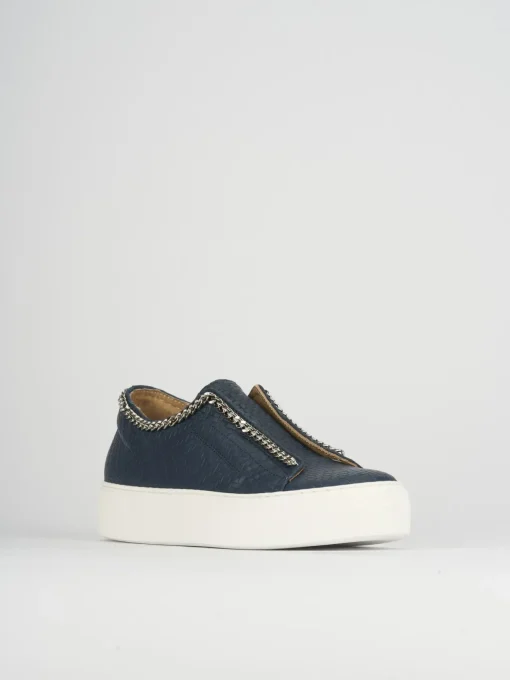 Sneakers pelle blu