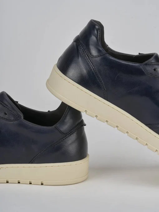 Sneakers pelle blu