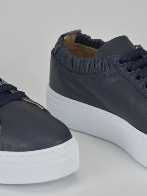Sneakers pelle blu