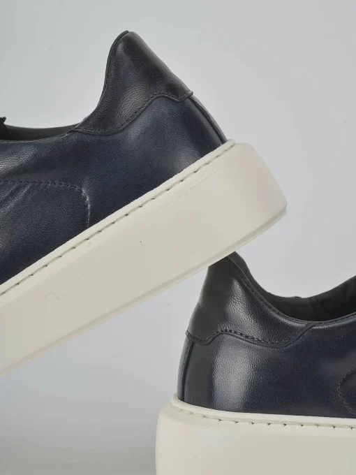 Sneakers pelle blu