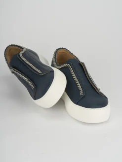 Sneakers pelle blu