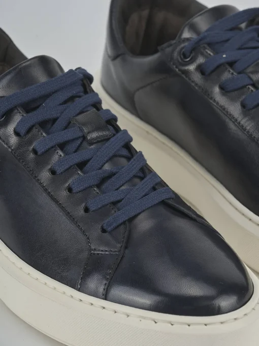 Sneakers pelle blu