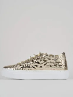 Sneakers pelle oro