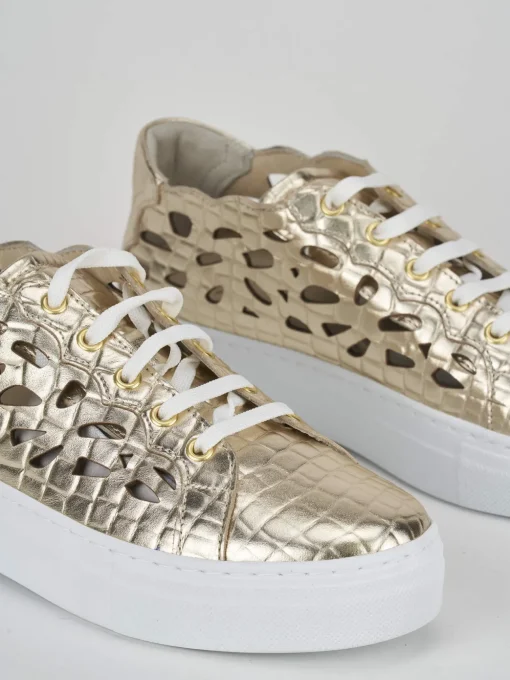 Sneakers pelle oro