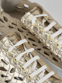 Sneakers pelle oro