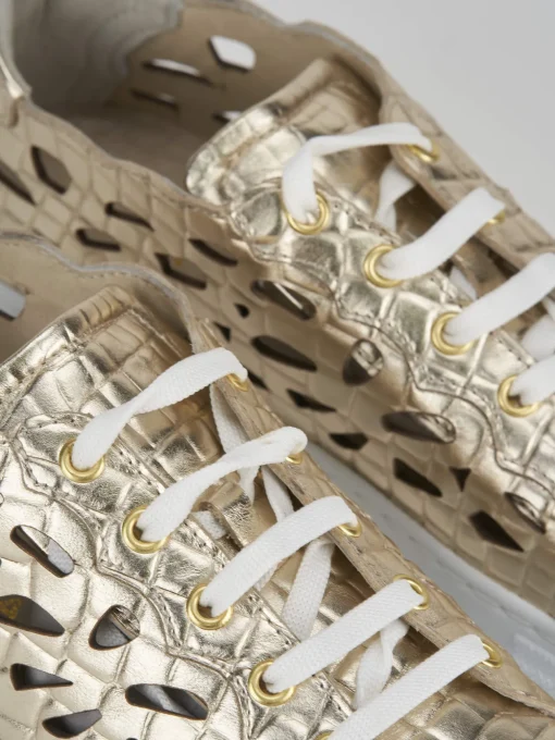 Sneakers pelle oro