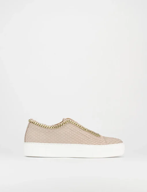 Sneakers pelle rosa