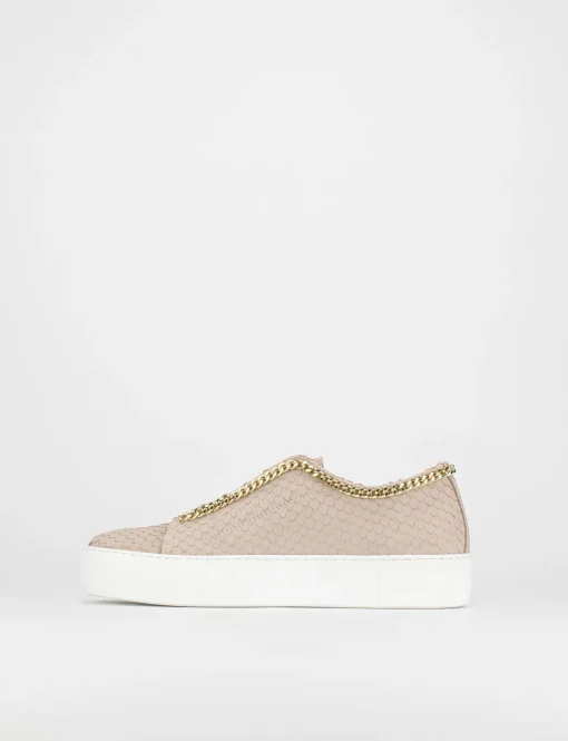 Sneakers pelle rosa