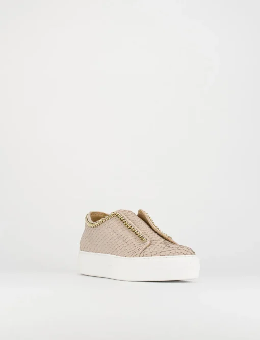 Sneakers pelle rosa