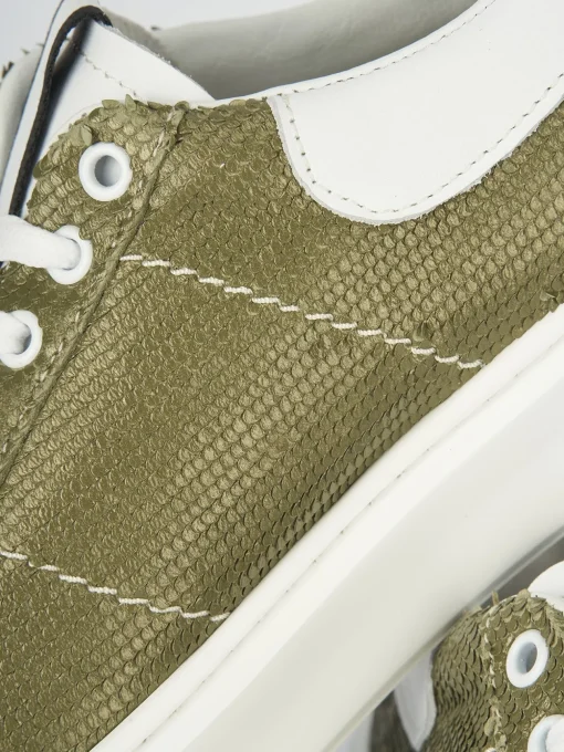 Sneakers pelle verde