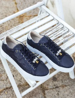 Sneakers pitone blu
