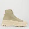 Sneakers tacco 1cm camoscio beige