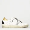 Sneakers tacco 1cm pelle bianco