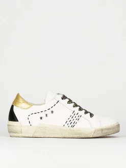 Sneakers tacco 1cm pelle bianco