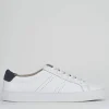 Sneakers tacco 1cm pelle bianco
