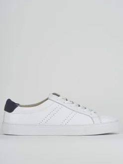Sneakers tacco 1cm pelle bianco