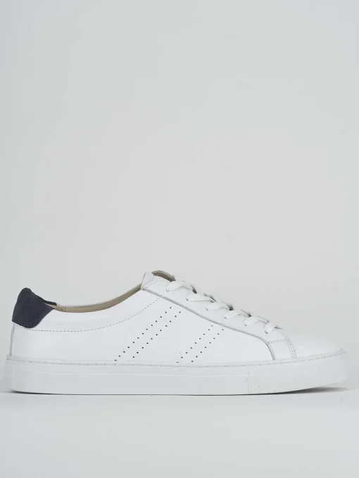 Sneakers tacco 1cm pelle bianco