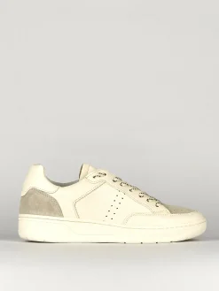 Sneakers tacco 1cm pelle bianco