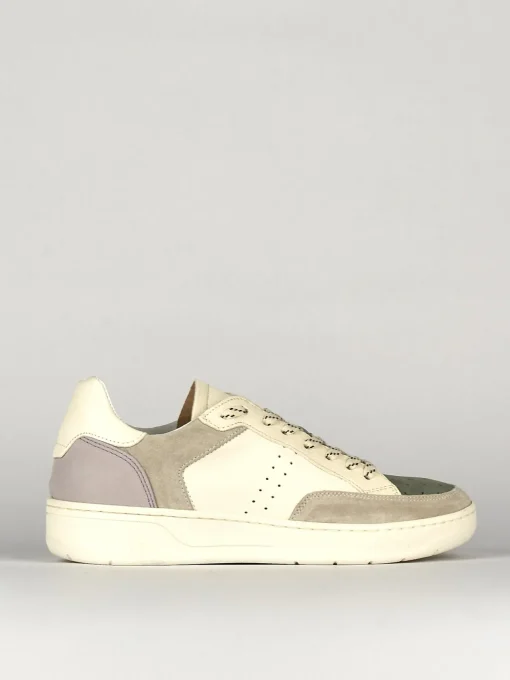 Sneakers tacco 1cm pelle bianco