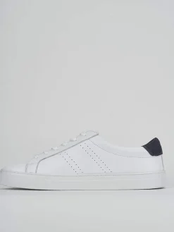 Sneakers tacco 1cm pelle bianco