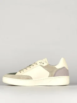Sneakers tacco 1cm pelle bianco