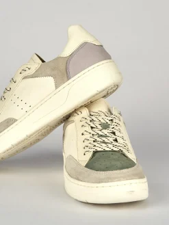 Sneakers tacco 1cm pelle bianco