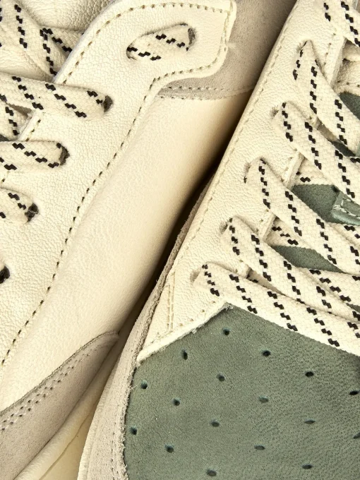 Sneakers tacco 1cm pelle bianco