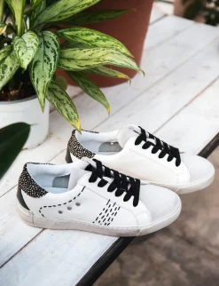 Sneakers tacco 1cm pelle bianco
