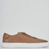 Sneakers tacco 1cm pelle marrone