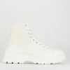 Sneakers tacco 1cm tela bianco