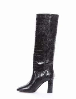stivale tacco 9 cm nero