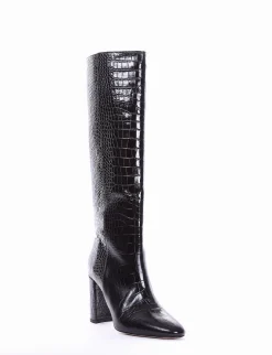 stivale tacco 9 cm nero