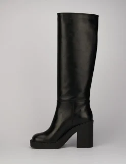 Stivale tacco 8 cm nero pelle