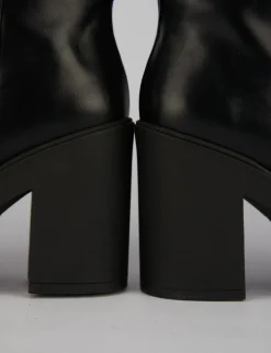 Stivale tacco 8 cm nero pelle