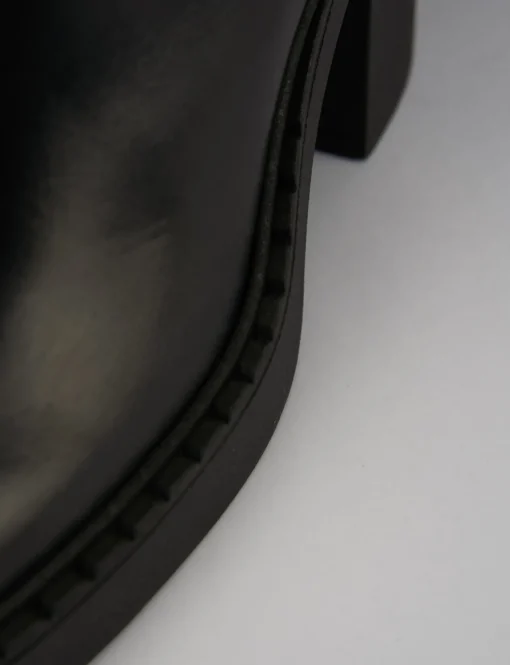 Stivale tacco 8 cm nero pelle
