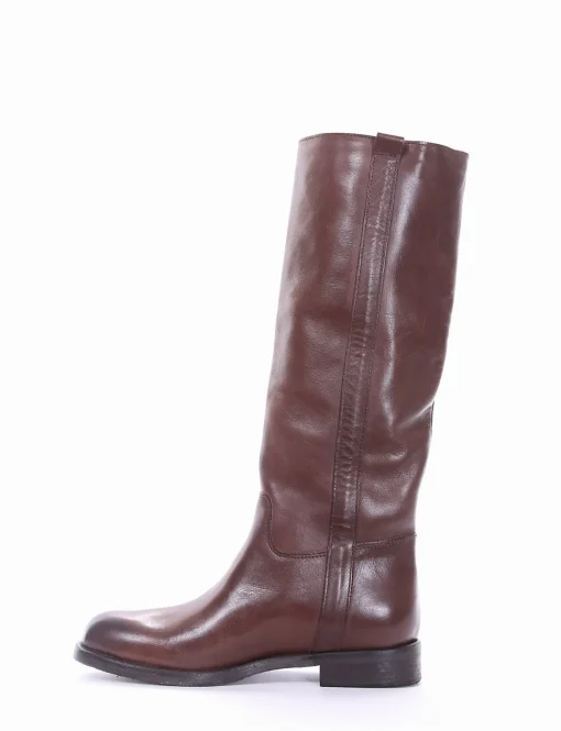 stivale cavallerizzo tacco 2 cm cuoio