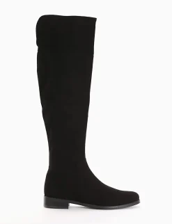 Stivale con fondo gomma e soletto in vera pelle nero