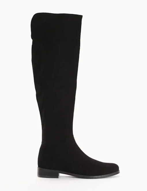 Stivale con fondo gomma e soletto in vera pelle nero